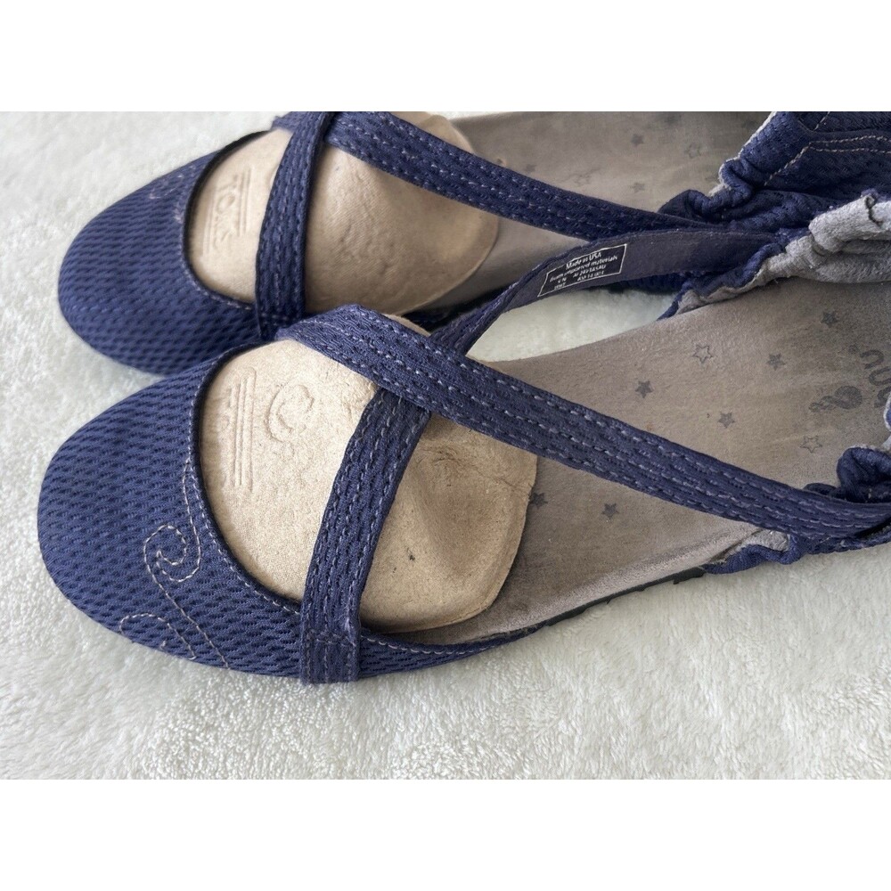 Ahnu Women's Good Karma Mesh Ballet Flats Mary Jane Shoes Size 8 Blue Vegan - Picture 6 of 9